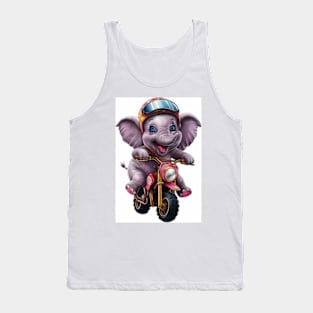 Baby Elephant on a Motorbike Tank Top